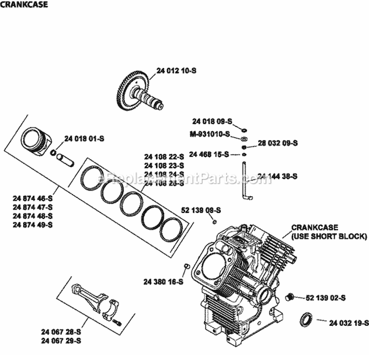 Page C Diagram and Parts List for CH640-3066  Kohler Engine