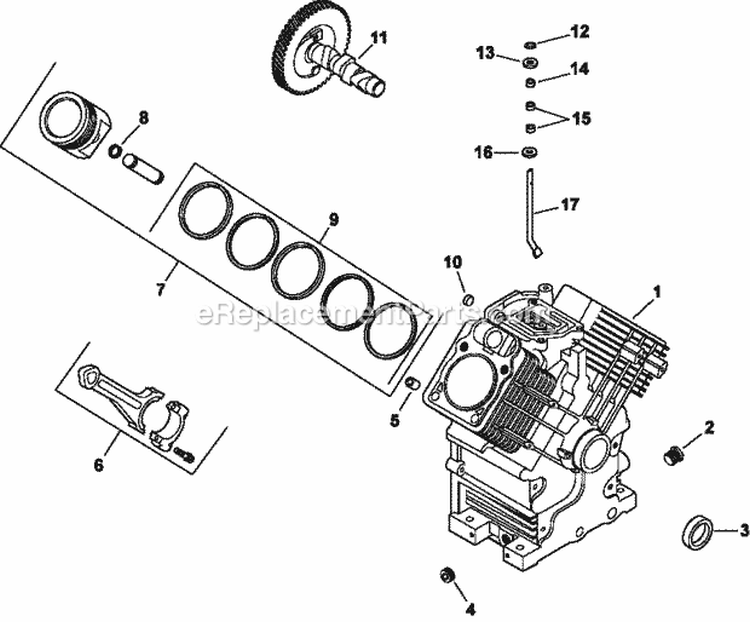 Page D Diagram and Parts List for CH20-64722  Kohler Engine
