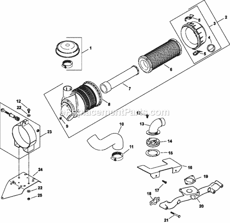 Page A Diagram and Parts List for CH22-76617  Kohler Engine