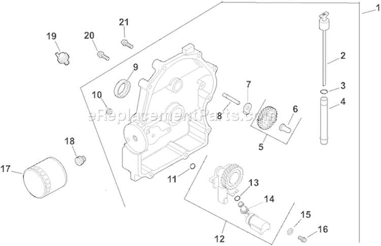 Page K Diagram and Parts List for CH670S-CH670-0010  Kohler Engine