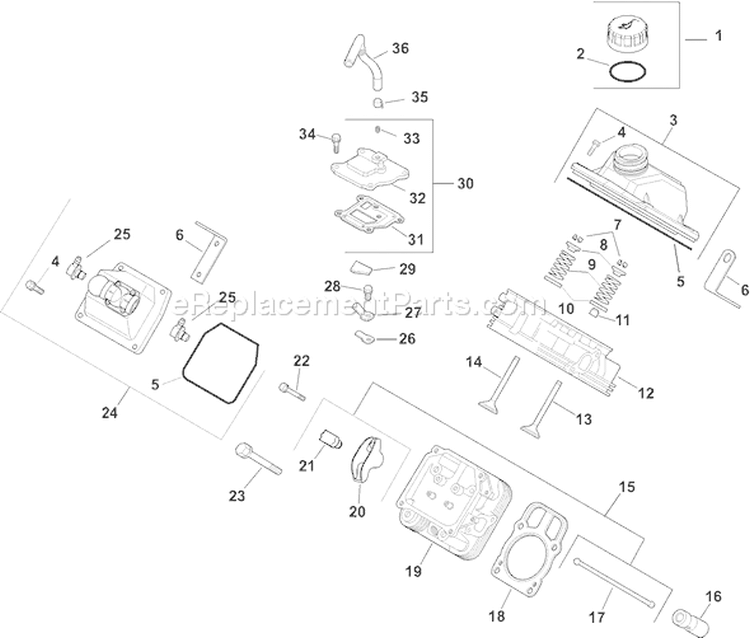 Page H Diagram and Parts List for CH670S-CH670-0010  Kohler Engine