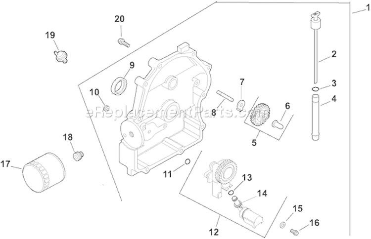 Page K Diagram and Parts List for CH670S-CH670-0011  Kohler Engine