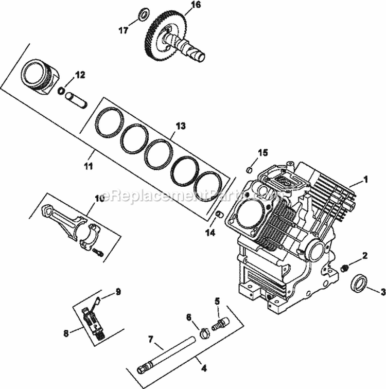 Page D Diagram and Parts List for CH680-0027  Kohler Engine