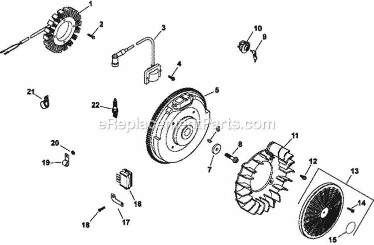 Page J Diagram and Parts List for CH680-3019  Kohler Engine