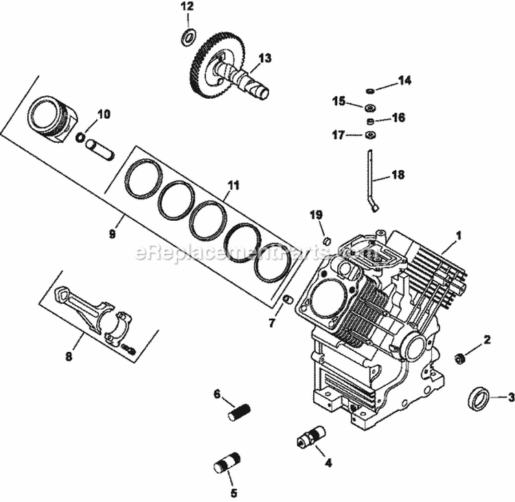 Page C Diagram and Parts List for CH23-76634  Kohler Engine