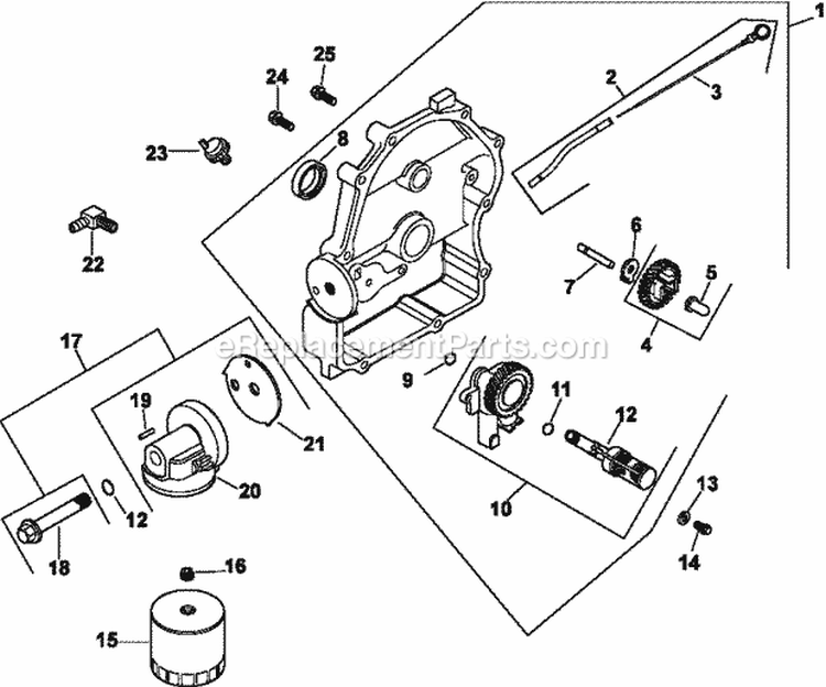 Page K Diagram and Parts List for CH23-76548  Kohler Engine