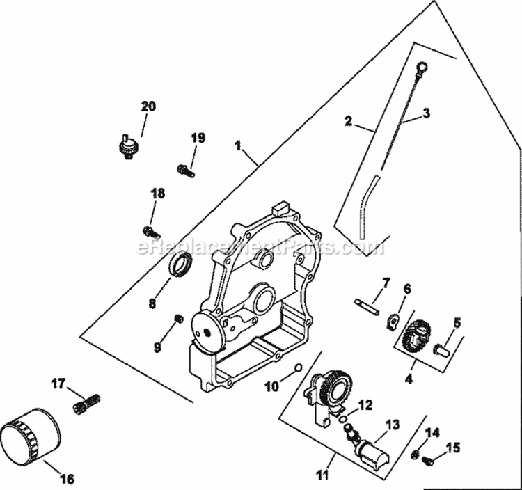 Page L Diagram and Parts List for CH20-64740  Kohler Engine