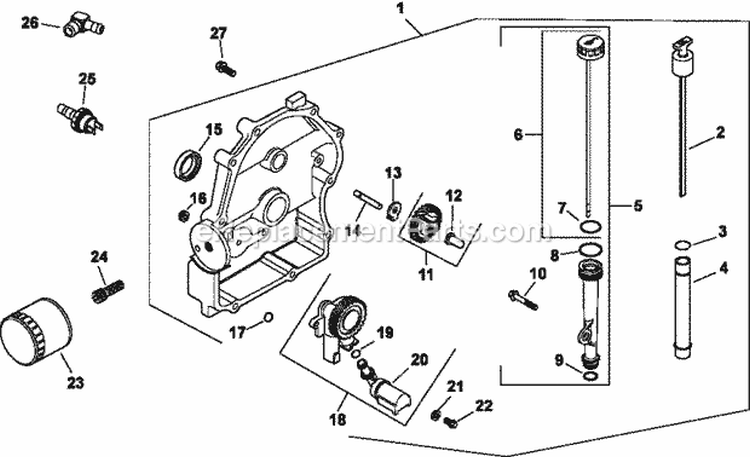 Page K Diagram and Parts List for CH20-64713  Kohler Engine