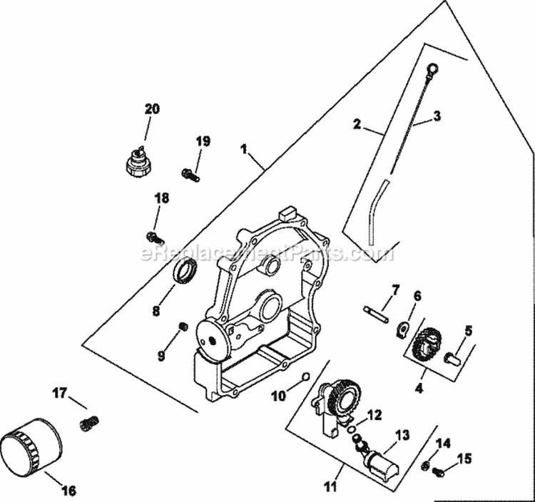 Page Q Diagram and Parts List for CH23-76632  Kohler Engine