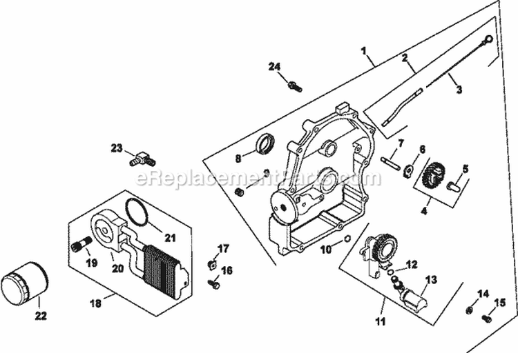 Page K Diagram and Parts List for CH620-3057  Kohler Engine