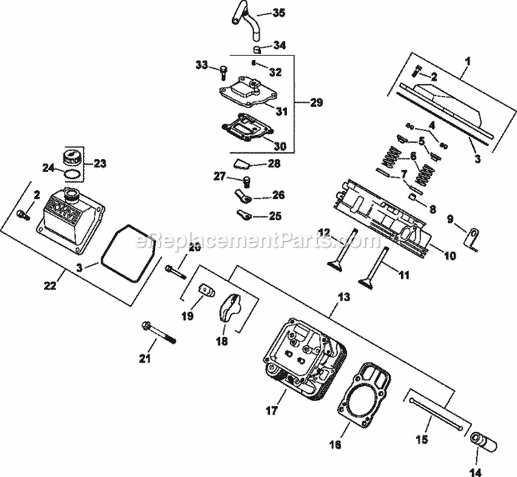 Page F Diagram and Parts List for CH23-76528  Kohler Engine