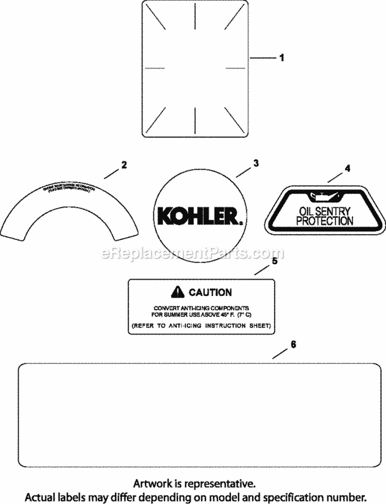 Page I Diagram and Parts List for CH680-0023  Kohler Engine