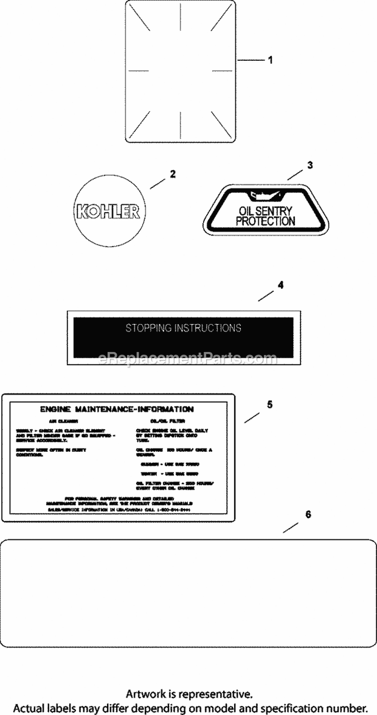 Page I Diagram and Parts List for CH680-3058  Kohler Engine