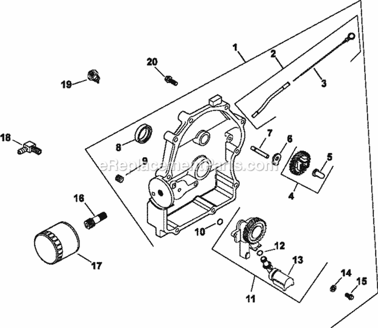 Page K Diagram and Parts List for CH640-3021  Kohler Engine