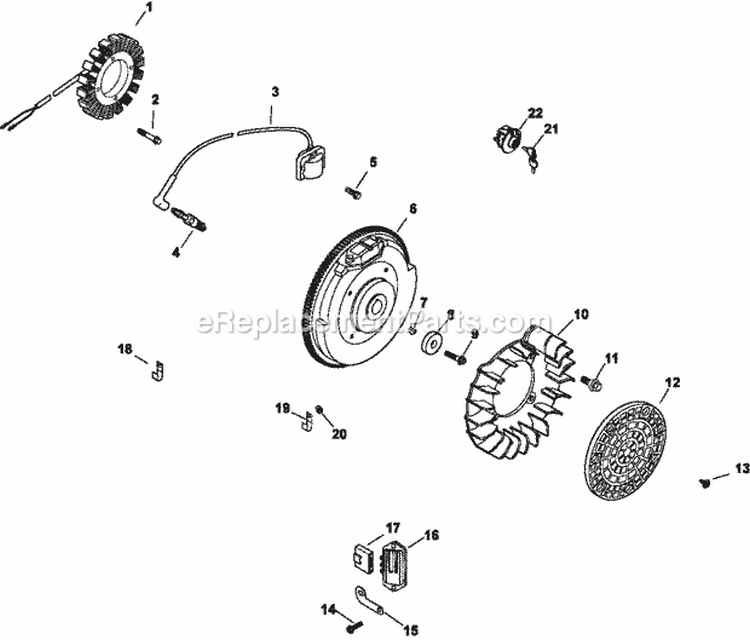 Page K Diagram and Parts List for CH18-62658  Kohler Engine