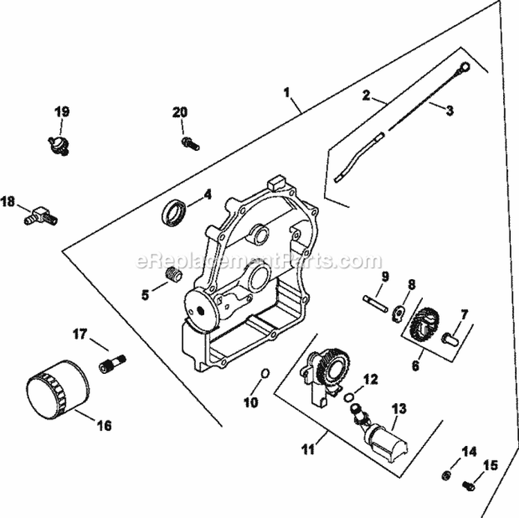 Page L Diagram and Parts List for CH20-64684  Kohler Engine