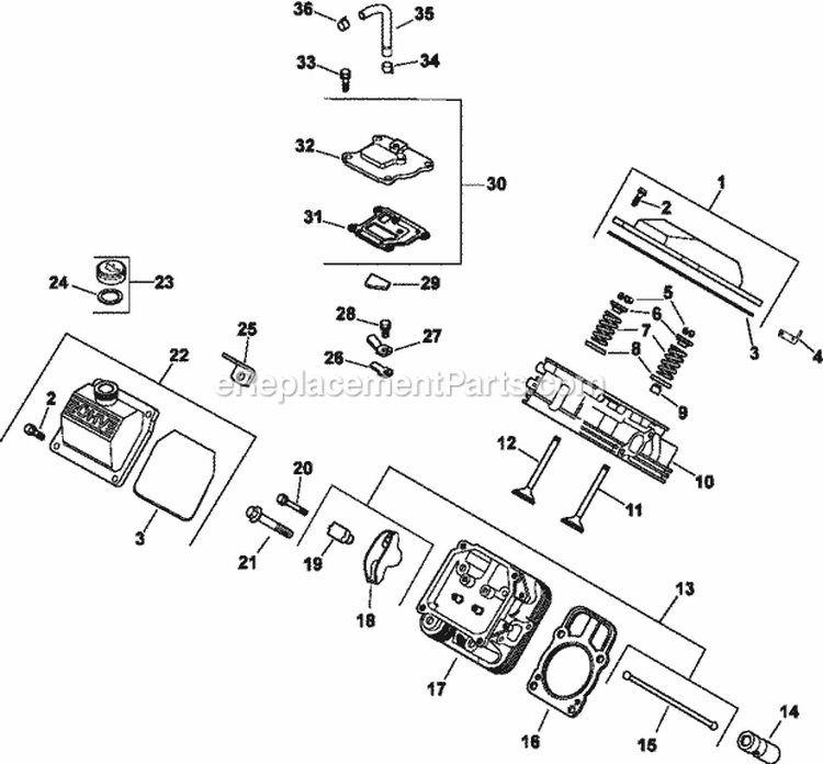 Page I Diagram and Parts List for CH23-76616  Kohler Engine