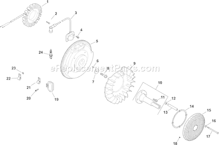 Page J Diagram and Parts List for CH680S-CH680-3011  Kohler Engine