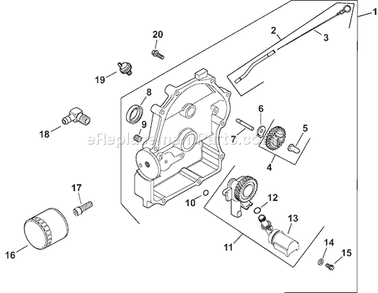 Page L Diagram and Parts List for CH680S-CH680-3016  Kohler Engine