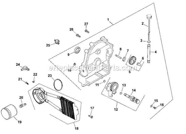 Page L Diagram and Parts List for CH25-68577  Kohler Engine