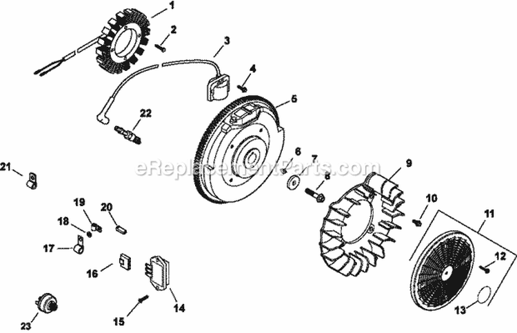 Page J Diagram and Parts List for CH730-0018  Kohler Engine