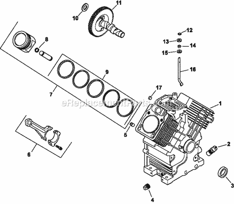 Page C Diagram and Parts List for CH730-0004  Kohler Engine