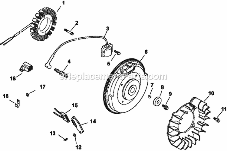 Page K Diagram and Parts List for CH730-0047  Kohler Engine