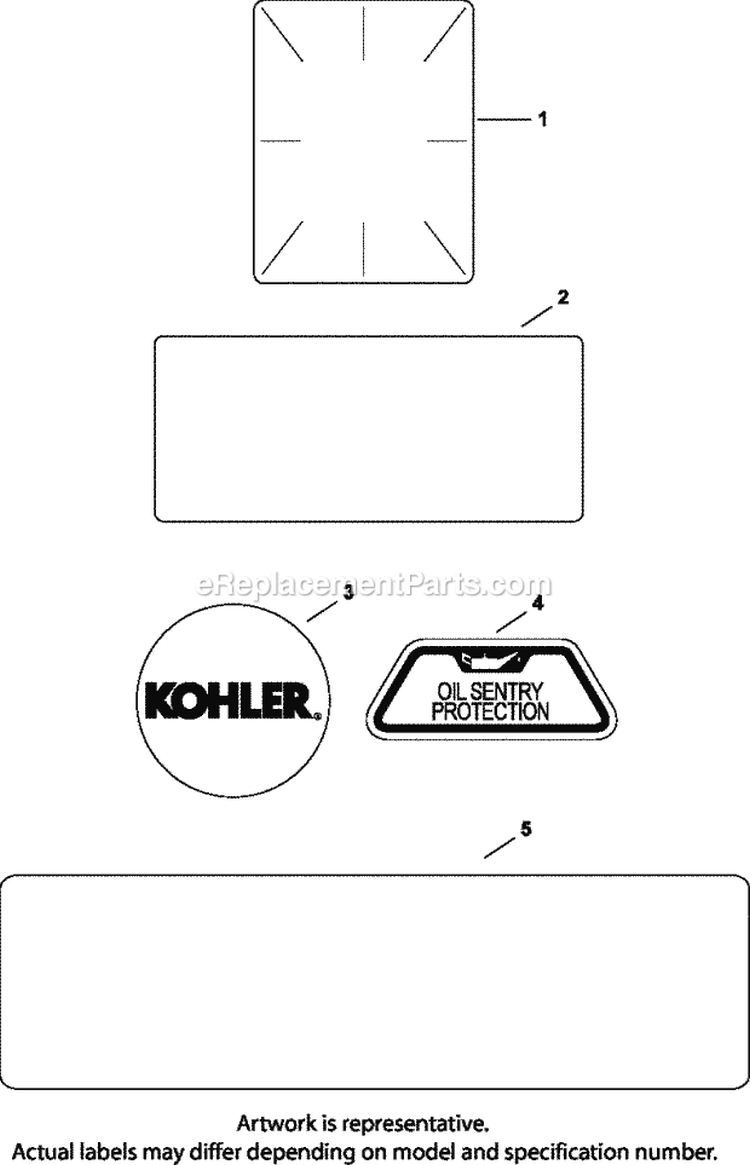 Page J Diagram and Parts List for CH730-0049  Kohler Engine