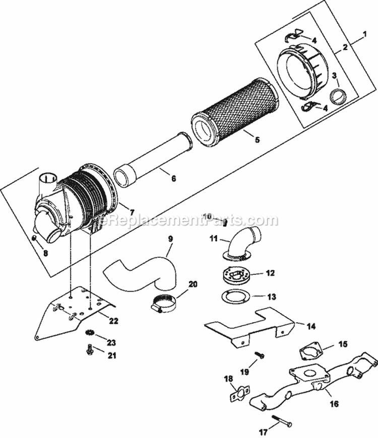 Page A Diagram and Parts List for CH730-0052  Kohler Engine
