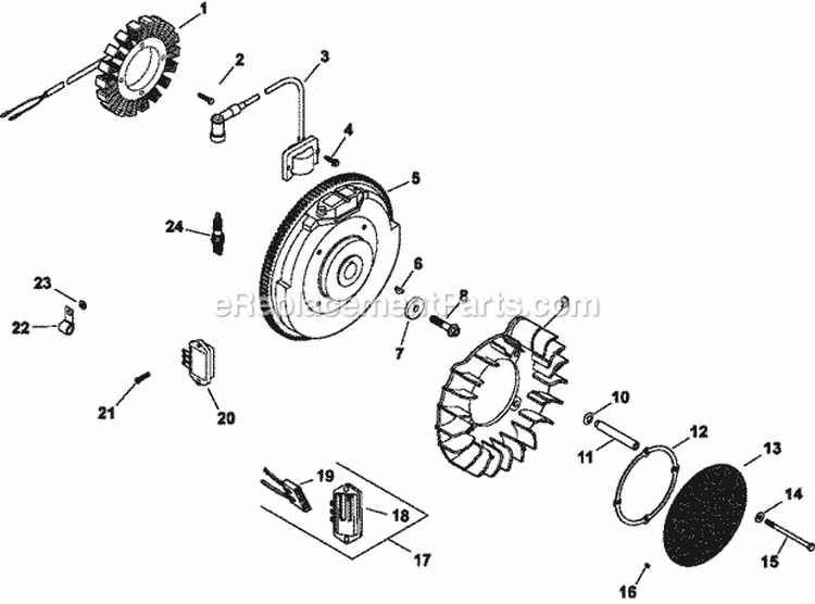 Page J Diagram and Parts List for CH730-0059  Kohler Engine