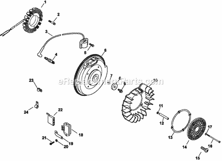 Page P Diagram and Parts List for CH730-0066  Kohler Engine