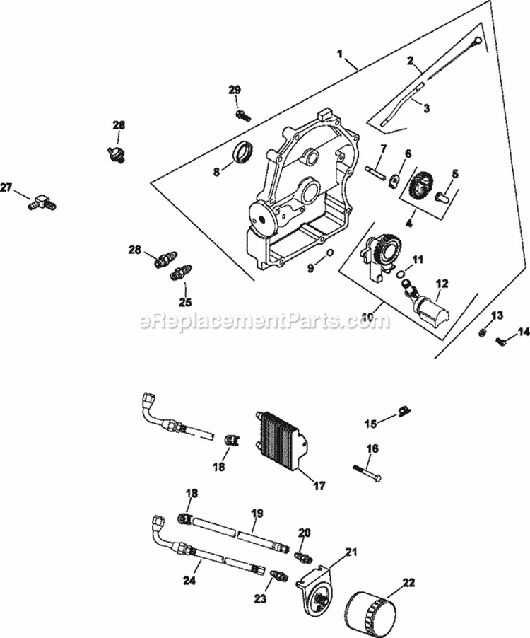 Page K Diagram and Parts List for CH23-76514  Kohler Engine