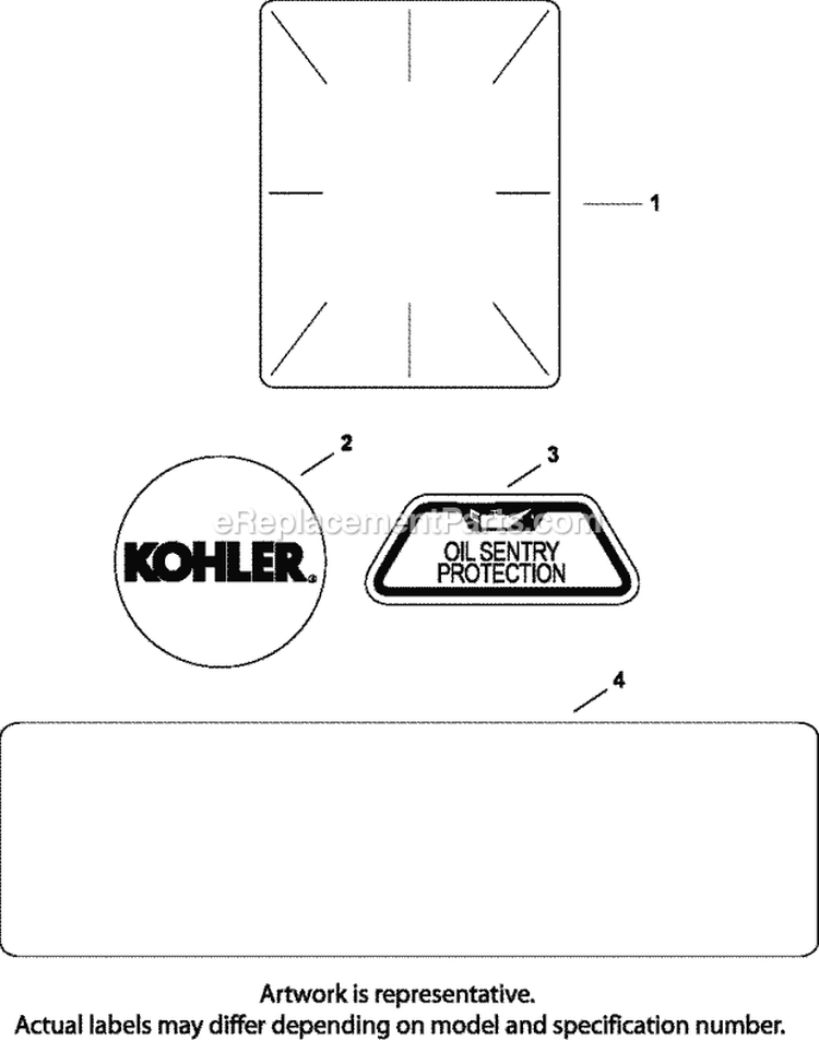 Page E Diagram and Parts List for CH730-0085  Kohler Engine