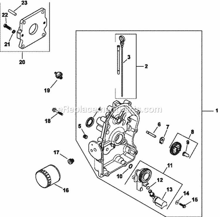 Page K Diagram and Parts List for CH730-0086  Kohler Engine