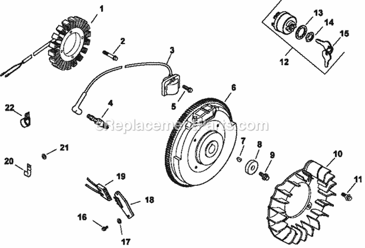Page K Diagram and Parts List for CH730-0095  Kohler Engine