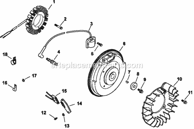 Page K Diagram and Parts List for CH730-0096  Kohler Engine