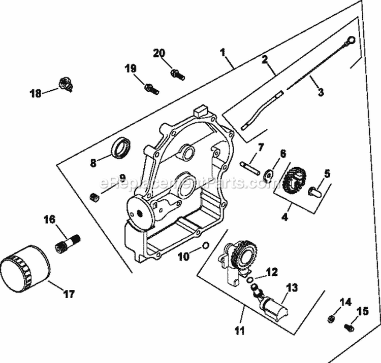 Page K Diagram and Parts List for CH730-0018  Kohler Engine