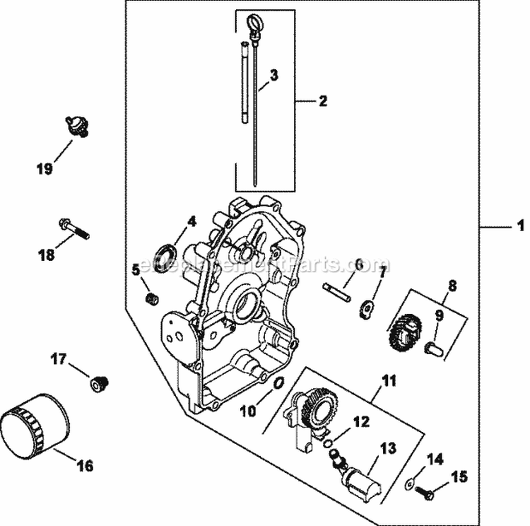 Page K Diagram and Parts List for CH25-68713  Kohler Engine