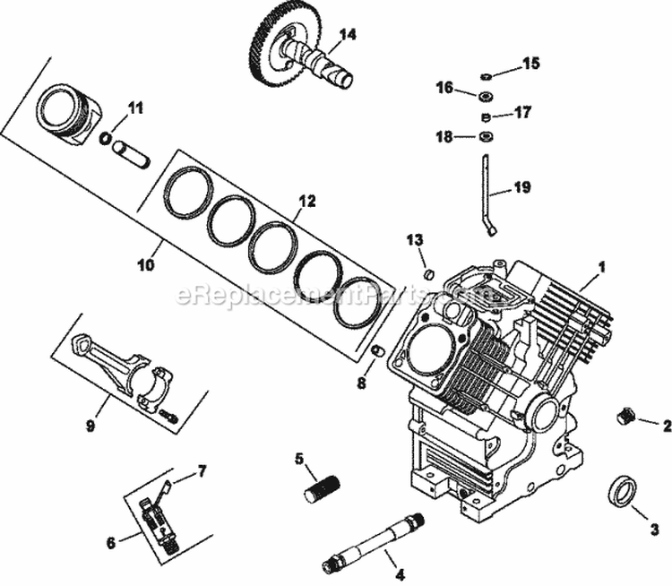 Page D Diagram and Parts List for CH730-0122  Kohler Engine