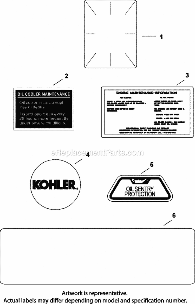 Page J Diagram and Parts List for CH730-0126  Kohler Engine