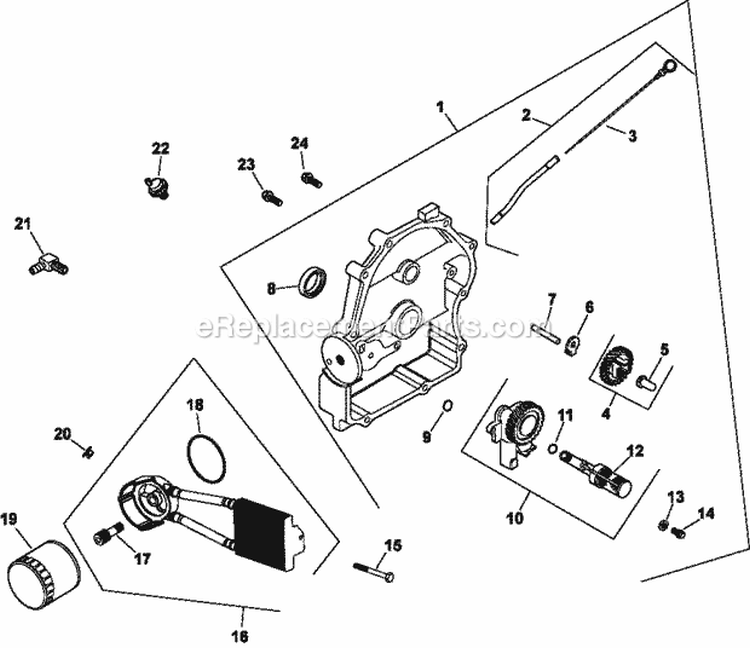 Page K Diagram and Parts List for CH25-68698  Kohler Engine