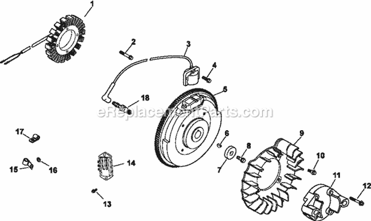 Page K Diagram and Parts List for CH730-0138  Kohler Engine