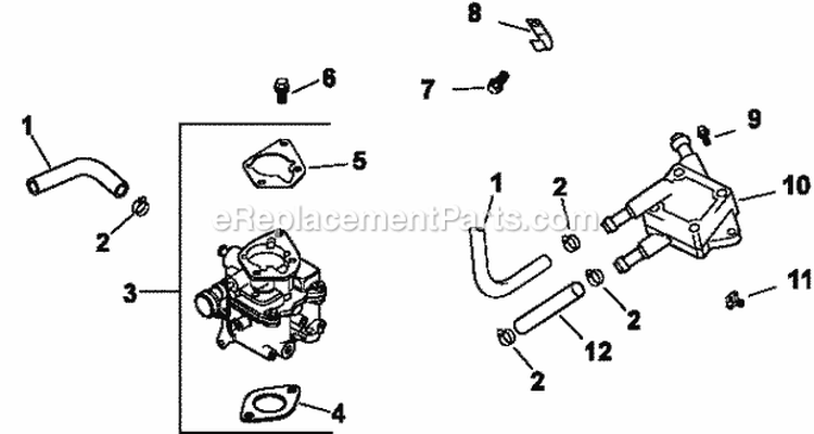 Page J Diagram and Parts List for CH730-0143  Kohler Engine