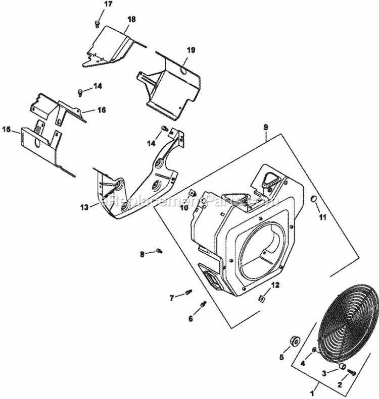 Page C Diagram and Parts List for CH20-64627  Kohler Engine