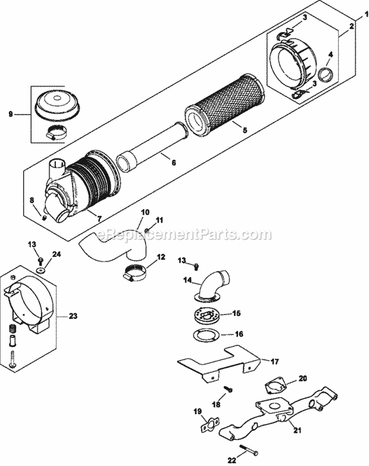 Page A Diagram and Parts List for CH730-0145  Kohler Engine