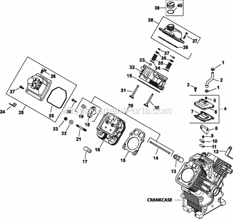 Page H Diagram and Parts List for CH730-0105  Kohler Engine