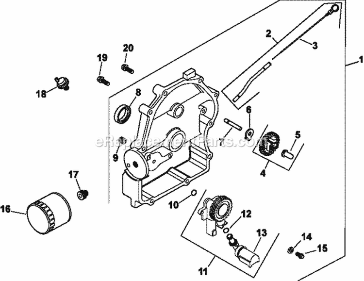 Page K Diagram and Parts List for CH730-0149  Kohler Engine
