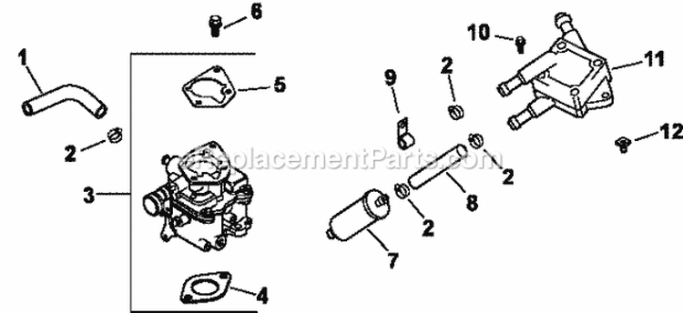 Page H Diagram and Parts List for CH23-76631  Kohler Engine