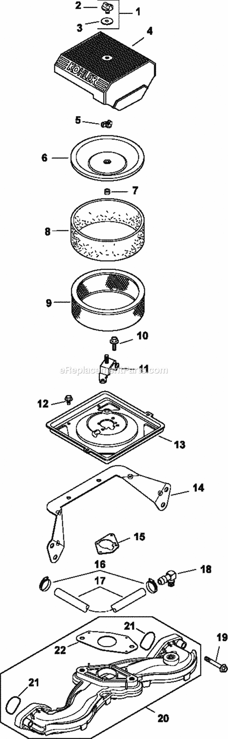 Page A Diagram and Parts List for CH730-0159  Kohler Engine