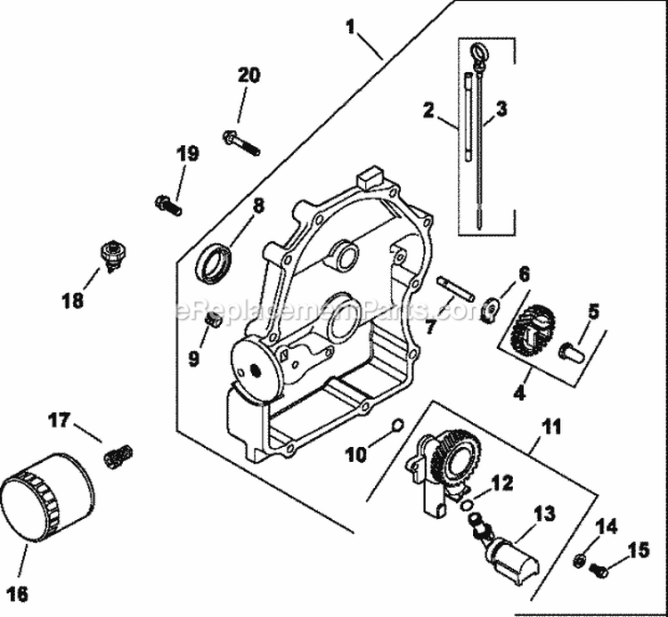 Page K Diagram and Parts List for CH730-0159  Kohler Engine